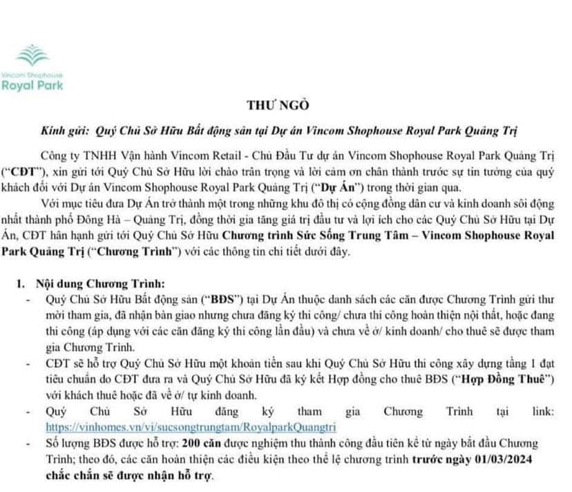 Sẽ có 200 căn được Chủ đầu tư hỗ trợ